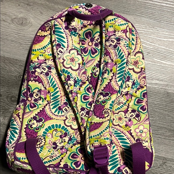 Vera Bradley Purple and Green Backpack with Paisley Design main image 5